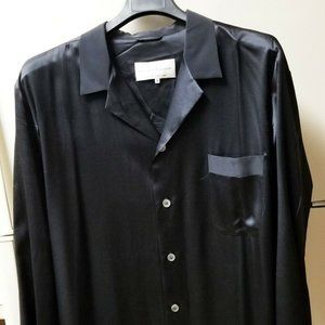 Daniel Hanson Mens Black Silk Pajamas XL Harrods